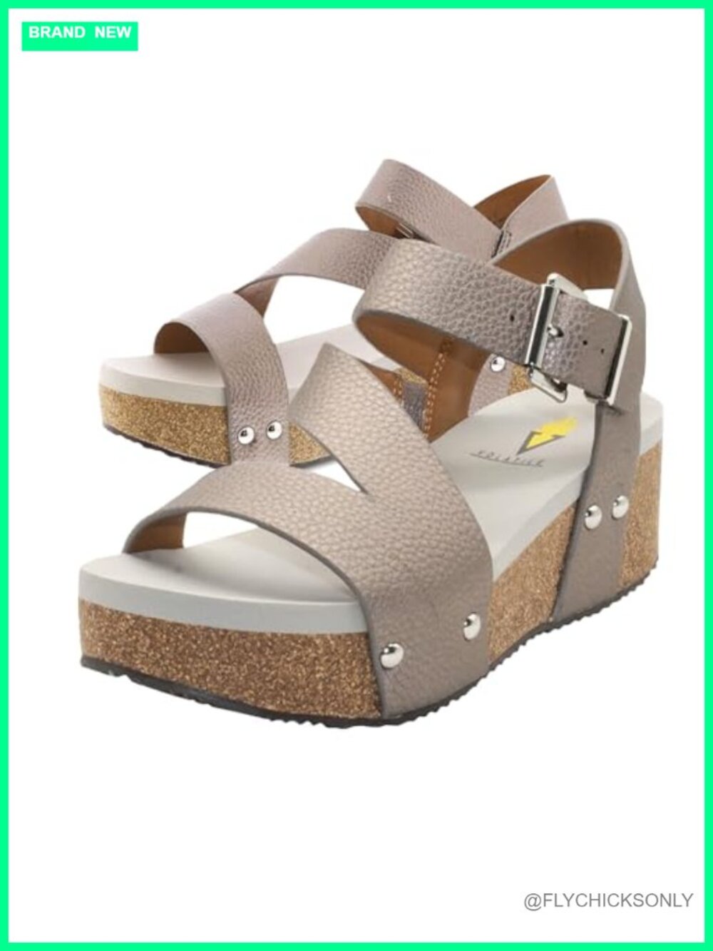Biloxi Vegan Leather Wedge Sandal Open Toe Ankle Strap Casual